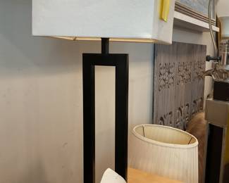 Black modern table lamp 24.5” tall $21 + tax
