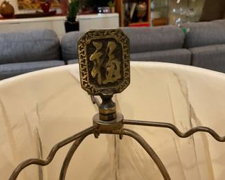 Sage green ceramic table lamp 32” tall $70 + tax