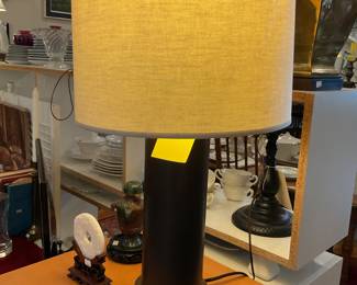 Modern black and brass table lamp with usb port 25.5” tall $70 + tax