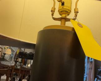 Modern black and brass table lamp with usb port 25.5” tall $70 + tax