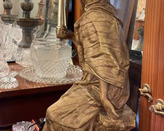 Large statue lamp 55” tall