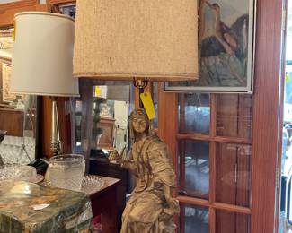 Large statue lamp 55” tall