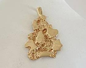 14K Gold Nugget Design Pendant (7 Grams)