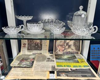 Cut Glass and Collectible Newspaper Articles Orlando Estate Auction