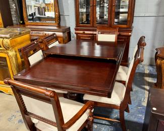 Dining Table, Chairs and China Cabinet Orlando
