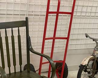 Two wheel hand cart.