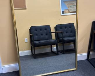Lot 50 Large Gold Framed Mirror Very Heavy