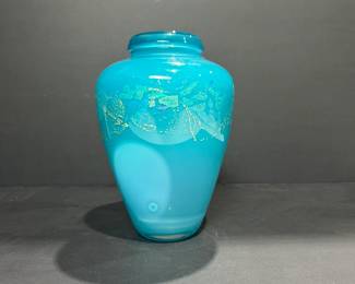 Lot 179 Blue Art Glass Vase