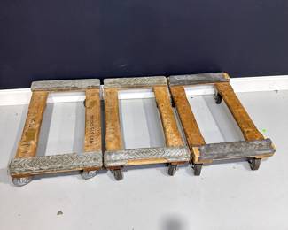 Lot 137 Set of 3 Bulk Heavy Duty Moving Furniture Dollies