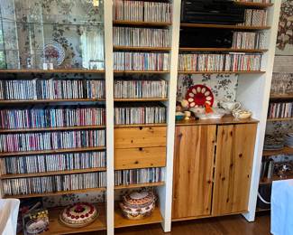 Hundreds of CD's , cool cabinet 