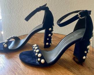 Fab Stuart Weitzmans with pearl detailing
