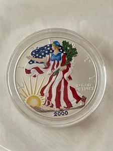 2000 American Silver Eagle Colorized Brilliant Uncirculated Condition