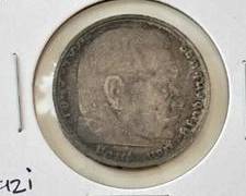 1939 Nazi Germany 2 Reichsmarks Silver Coin