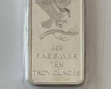 10 Ounce .999 Fine Silver Bar Gem Uncirculated Condition