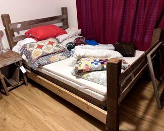 primitive furniture - bed, end tables