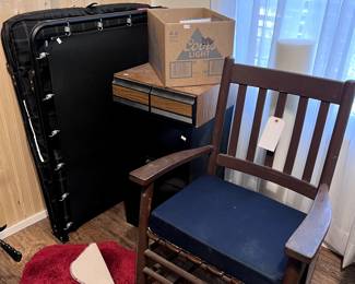 rocking chair, cot