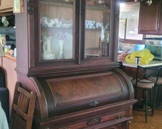 Gorgeous antique secretary.  Key hole is not there and is locked. 