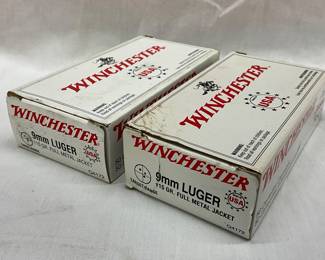 Two Boxes of Winchester 9mm Luger