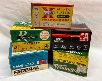 5 Boxes of 12 and 16 Ga. Shotgun Shells