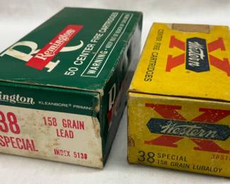 Two Boxes of 38 Special Ammunition: