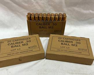 Three Boxes of 20 Caliber