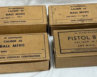 Four Boxes of .45 Caliber M1911