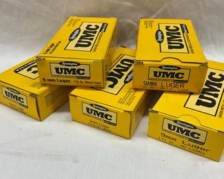 Five Boxes of Remington UMC 9mm