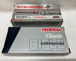 .22-250 Rem Ammunition, 40 Rounds Total