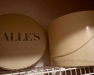 Vintage hat box from Cleveland's Halle's department store