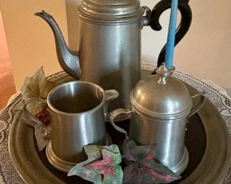 Pewter serving set