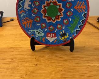 Handmade African Beaded Basket