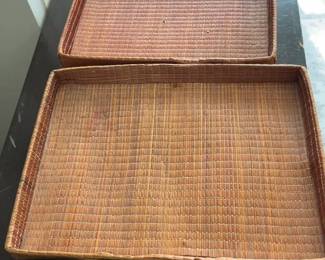 Woven Rattan Nesting Trays
