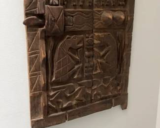 Vintage African Wooden Dogon Door