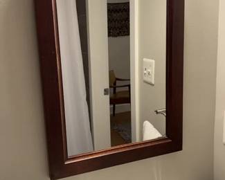Arched Wooden Framed Mirror