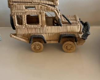 Hand Woven Safari Jeep Toy