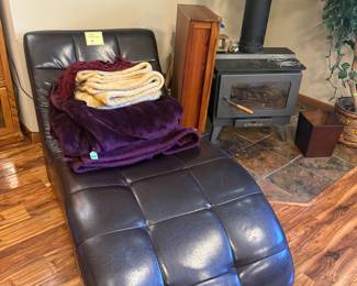 Leather Chaise Lounge