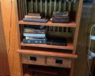 Pair of Mission style skinny side tables