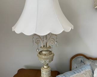 #18 Pair of Metal Base Lamp w/glass prisms - 37" Tall - set of 2 $120.00