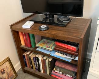 #70 Laminate 2 Shelf TV Stand on Wheels - 38x17x28 $20.00