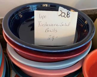 #228 6 Fiesta Ware Bowls $24.00