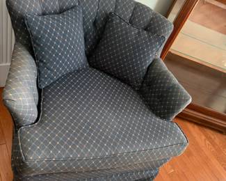 #14 Blue w/Dots Button Back Club Chair $35.00