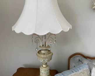 #18 Pair of Metal Base Lamp w/glass prisms - 37" Tall - set of 2 $120.00
