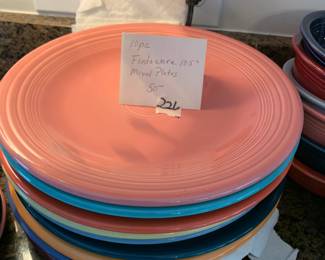 #226 10 Mixed Dinner Plates - 10.5" - Fiesta Ware $50.00