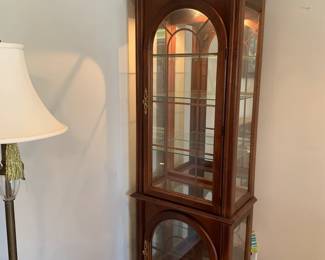 #45 Display Glass Display Cabinet w/2 glass doors w/4 glass shelves - 24x14x79 - lighted $75.00