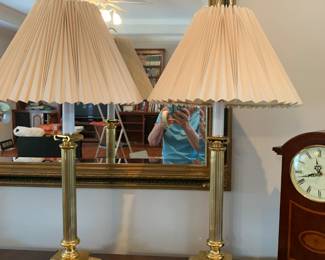 #38 Brass Base Set of 2 Buffet Lamps - 24" Tall - set of 2 $75.00