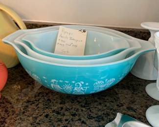 #230 Pyrex Amish Butter Print #442, 443,444 - Set of 3 $50.00