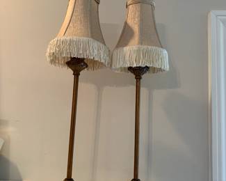 #50 Set of 2 Buffet Lamps - Metal Base - 21" Tall $20.00