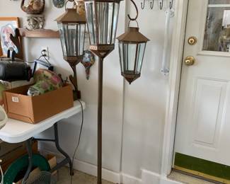 #137 Copper Colored 3 Candle holder On Stand - 72" Tall $120.00