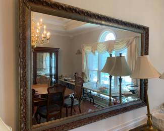 #7 Wood Gold/Bronze Painted Rectangular Mirror - 54x36 $75.00
