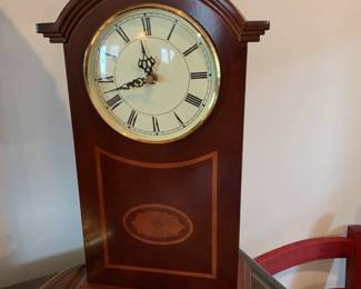 #39 Battery Operated Mantle Clock - 14" Tall $20.00